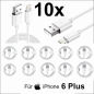 Preview: 10x iPhone 6 Plus Lightning auf USB Kabel 1m Ladekabel